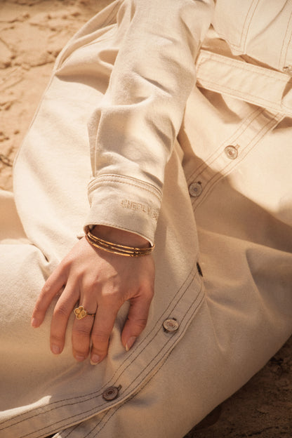 CS Signature Ivory Denim Dress