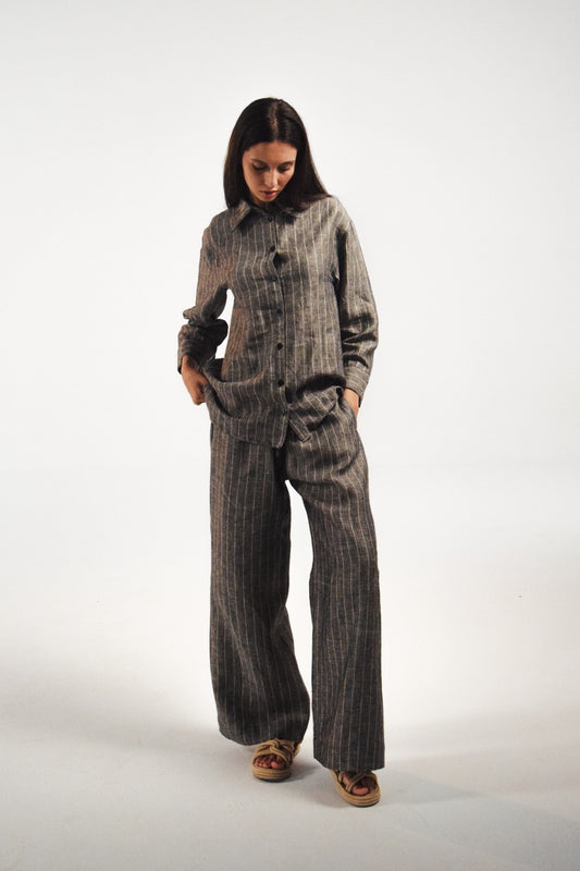 Striped Linen Pants