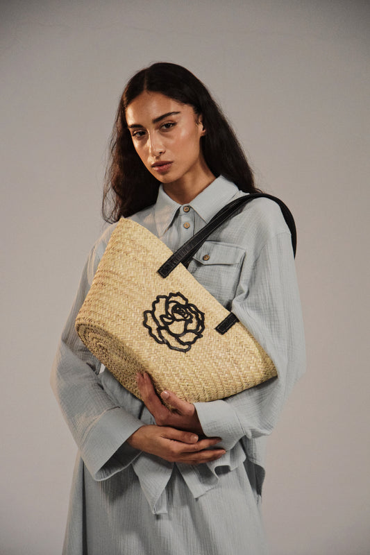 The Midi Signature Basket Bag