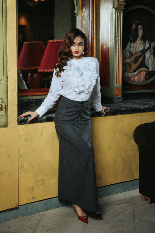 The Wool Tailored Skirt