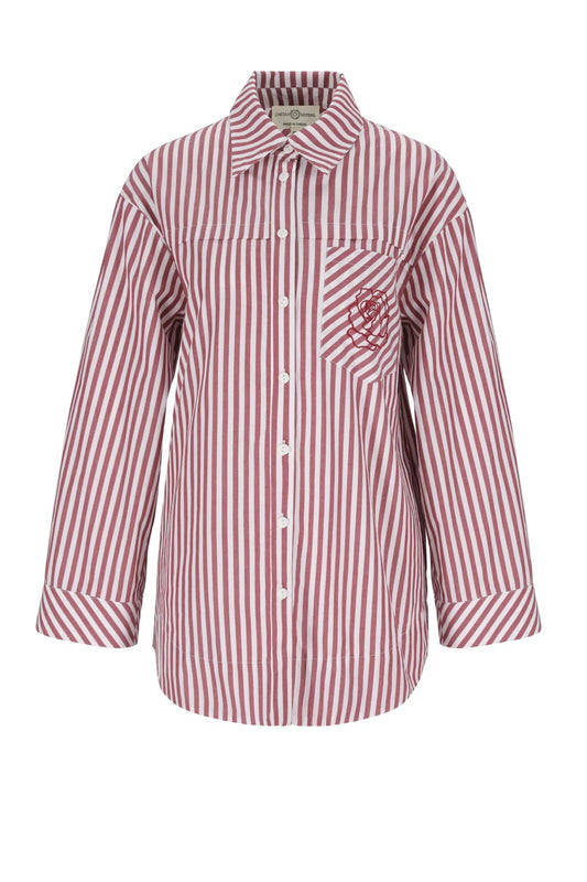 Striped Essential Shirt (Burgundy)