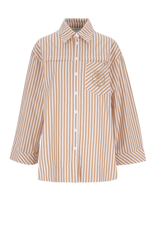 Striped Essential Shirt (Camel)