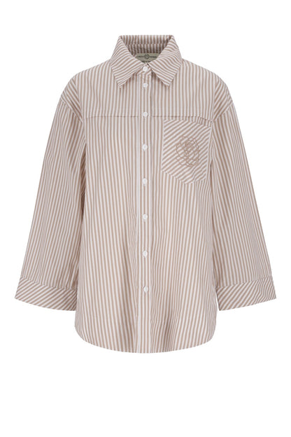 Striped Essential Shirt (Beige)