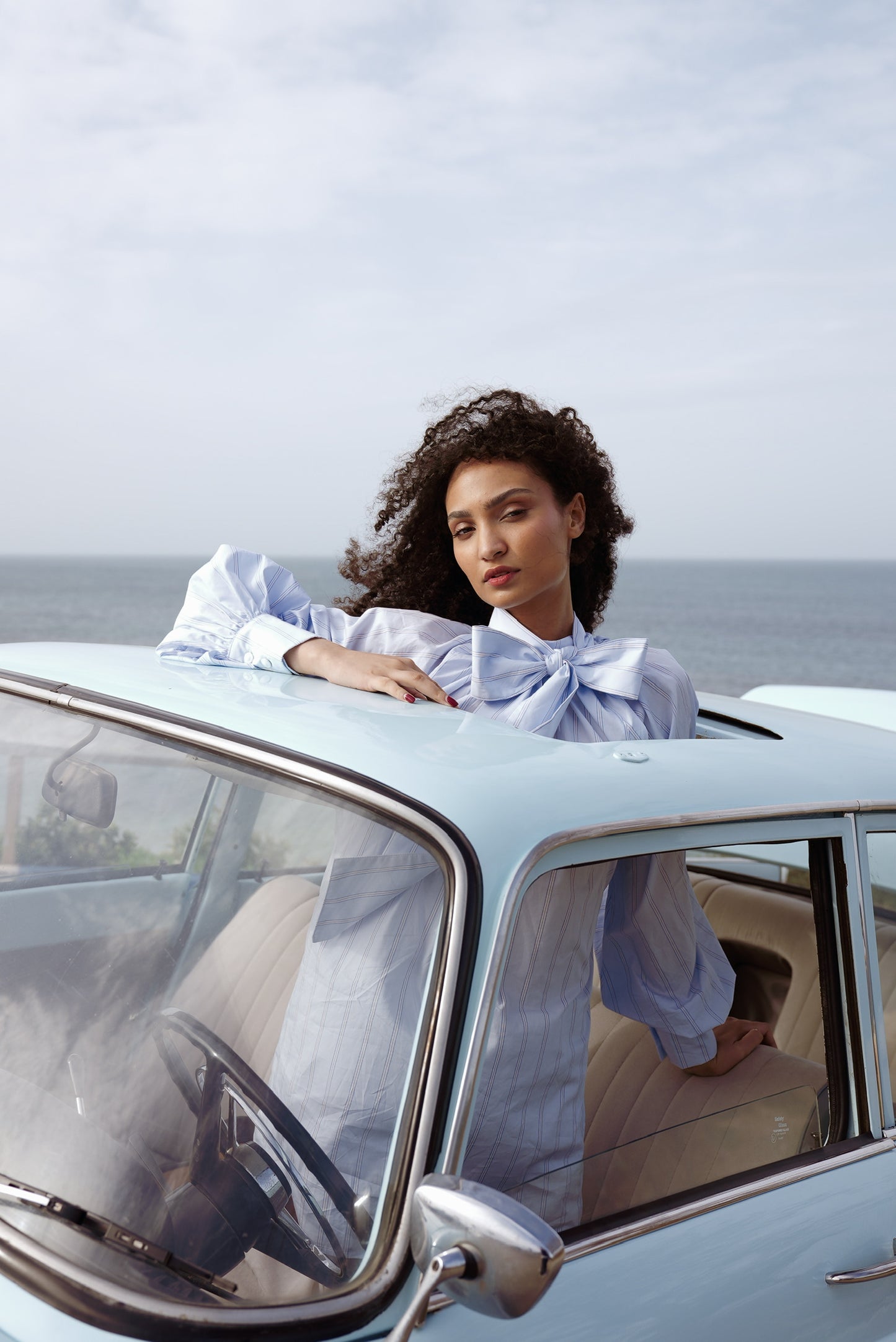 Striped Shirt With Bow