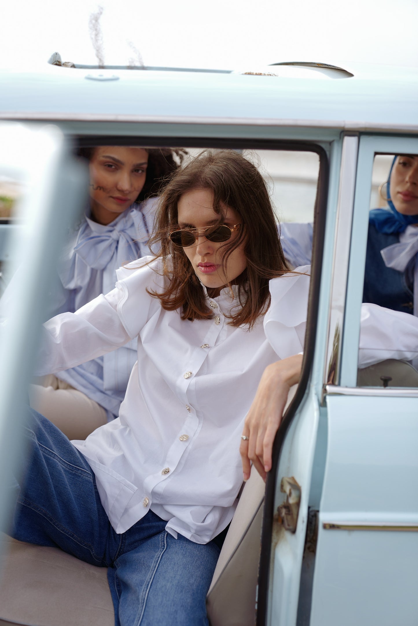 Ruffles White Shirt