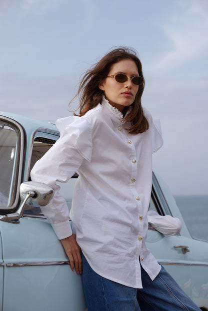 Ruffles White Shirt