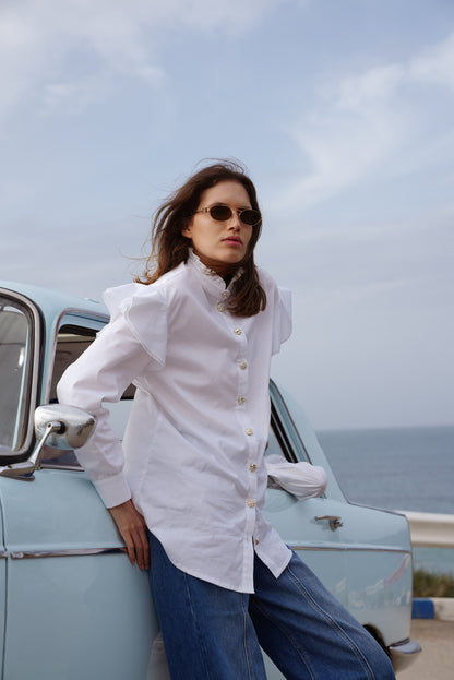 Ruffles White Shirt