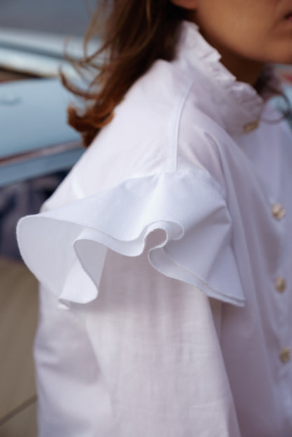 Ruffles White Shirt