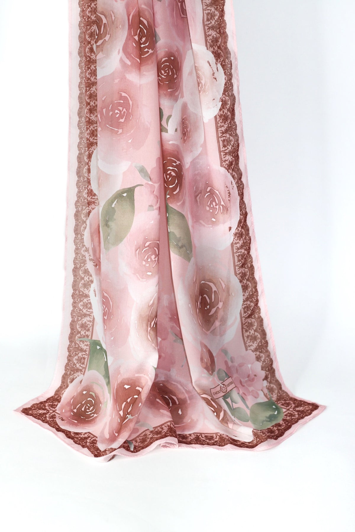 Rose Cacao Dentelle Scarf