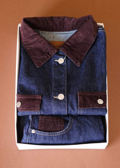 Juliette Denim Velvet Set