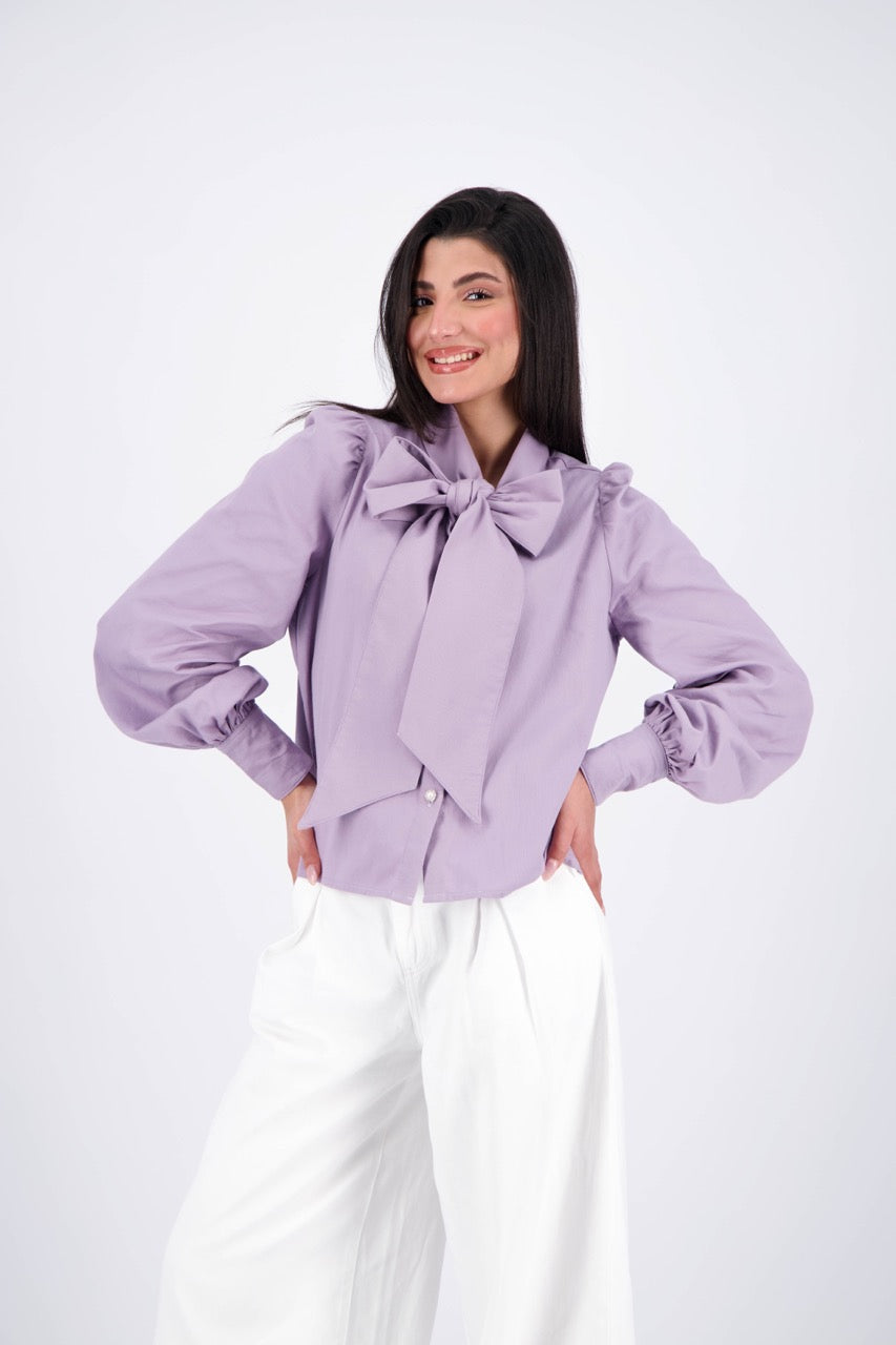 Lavender Cotton Butterfly Shirt