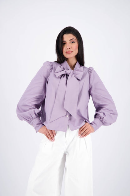 Lavender Cotton Butterfly Shirt