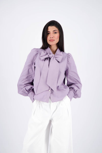 Lavender Cotton Butterfly Shirt