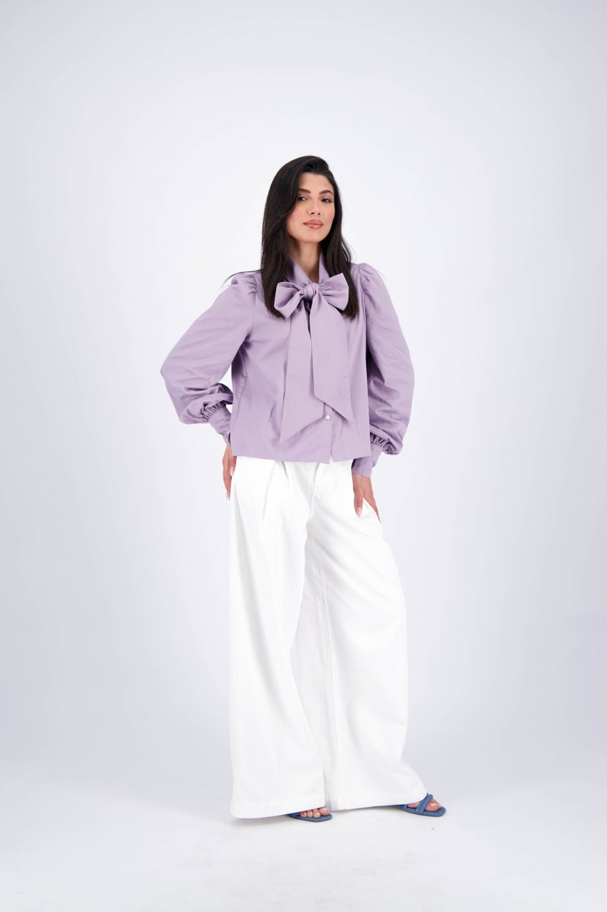 Lavender Cotton Butterfly Shirt