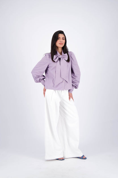 Lavender Cotton Butterfly Shirt