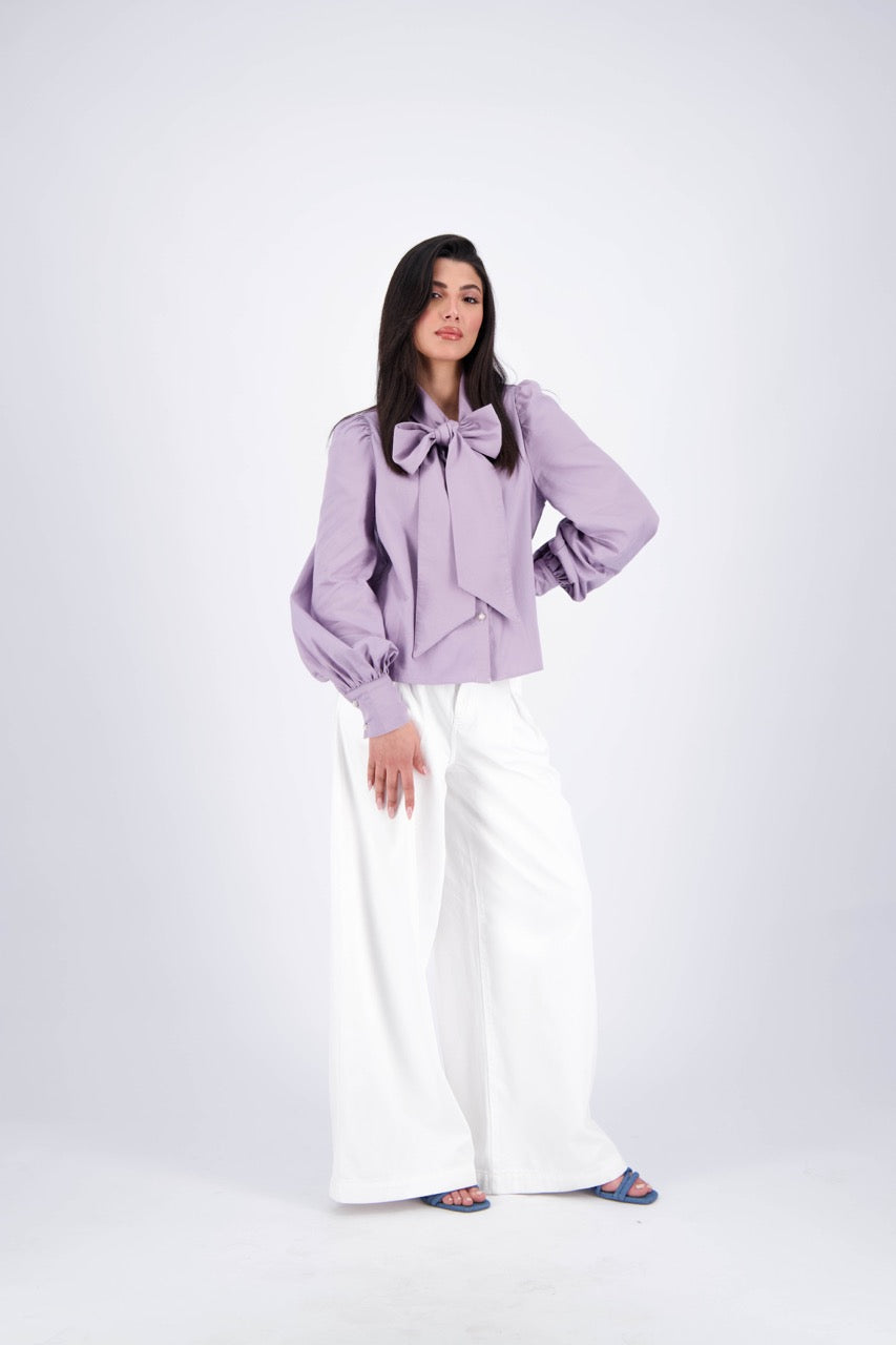 Lavender Cotton Butterfly Shirt