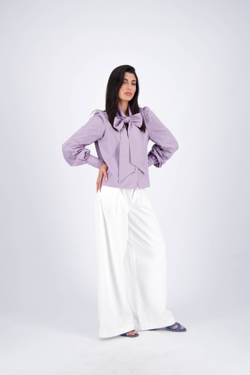 Lavender Cotton Butterfly Shirt