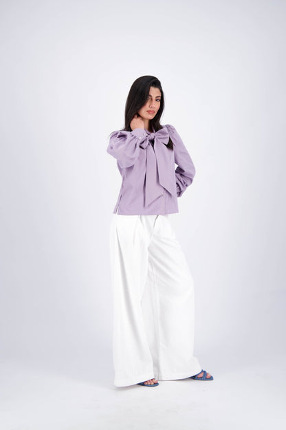 Lavender Cotton Butterfly Shirt