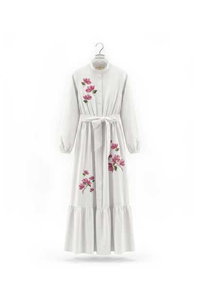 Bougainvillea Field White Dress
